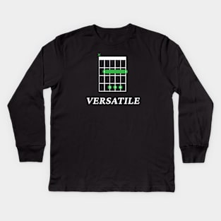 B Versatile B Guitar Chord Tab Dark Theme Kids Long Sleeve T-Shirt